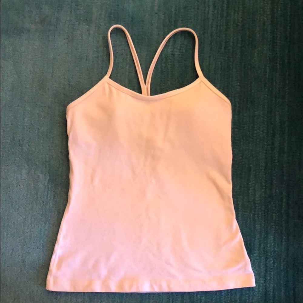 Lululemon white yoga tank.